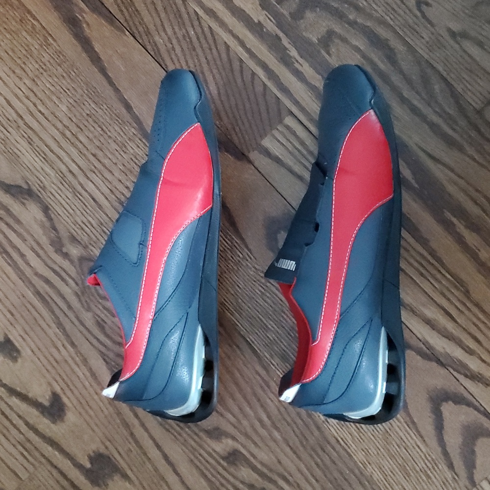 Puma Gray & Red Slide On Sneakers